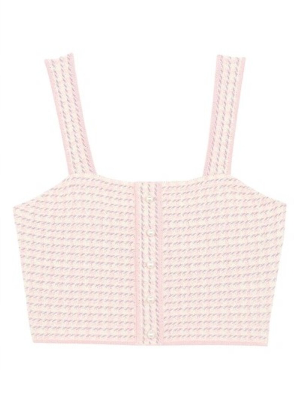 SANDRO Daniella Tweed Cropped Top Rose Pink $220 Paris Size Small NWT - Picture 2 of 16